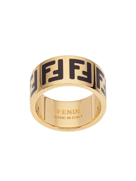 fendi ring gold and silver|Fendi gold rings uk.